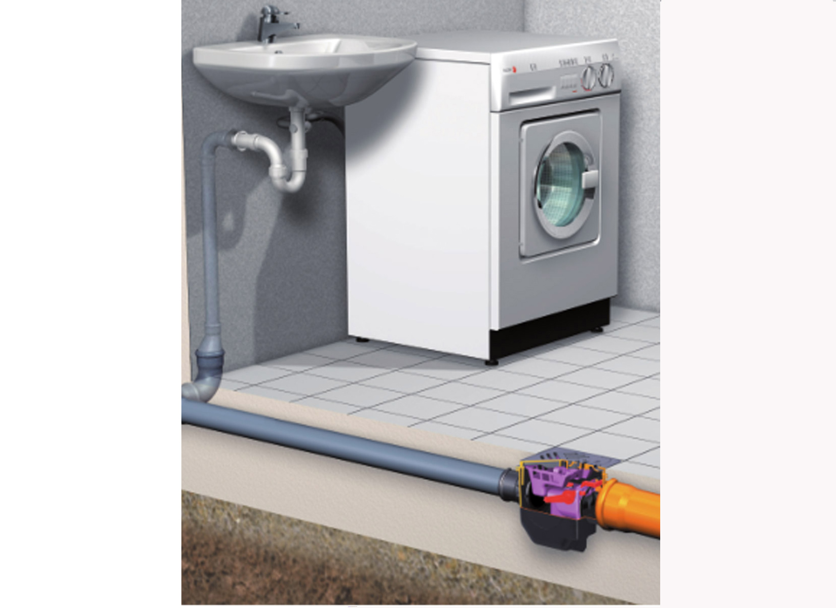 Kessel Drehfix Bodenablauf DN 100 Rückstauverschluss Rückstauklappe ...