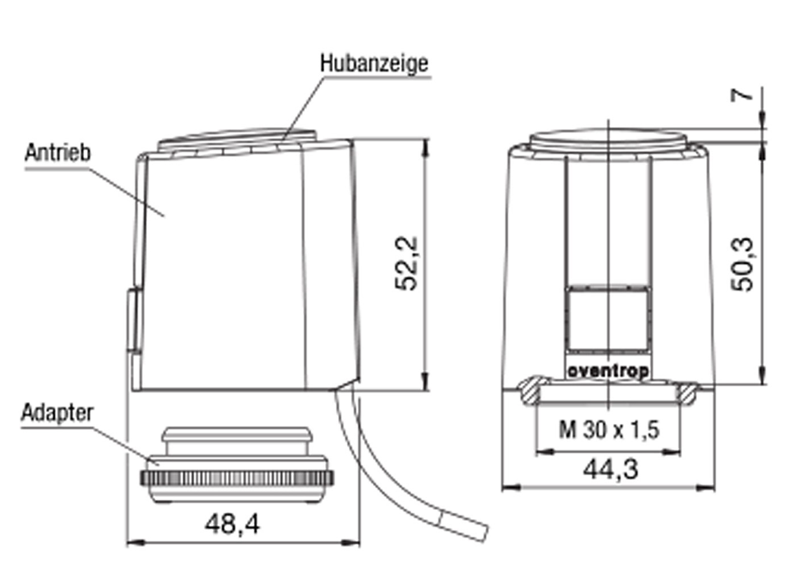 Oventrop Stellantrieb Aktor T 2P NC 230V M30 x 1,5 Stellmotor ...